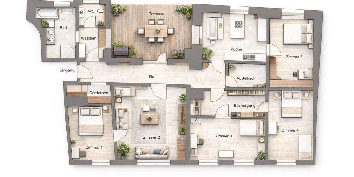 Etagenwohnung Ansbach - 5 Zimmer, 176 m&sup2;, 549.000&euro; | Angebot:25835086