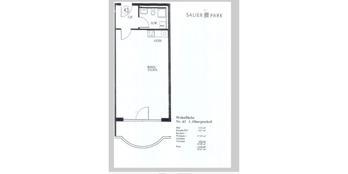 Etagenwohnung Pforzheim Nordstadt - 1 Zimmer, 49 m&sup2;, 130.000&euro; | Angebot:25614910