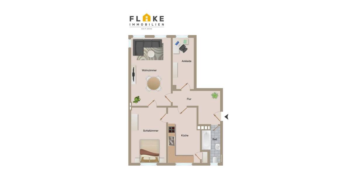 Recklinghausen-Zentrum! Helle Mietwohnung in unmittelbarer Nähe zum Bahnhof und zur Innenstadt! - Etagenwohnung Recklinghausen Stadtmitte | Angebot:26632413