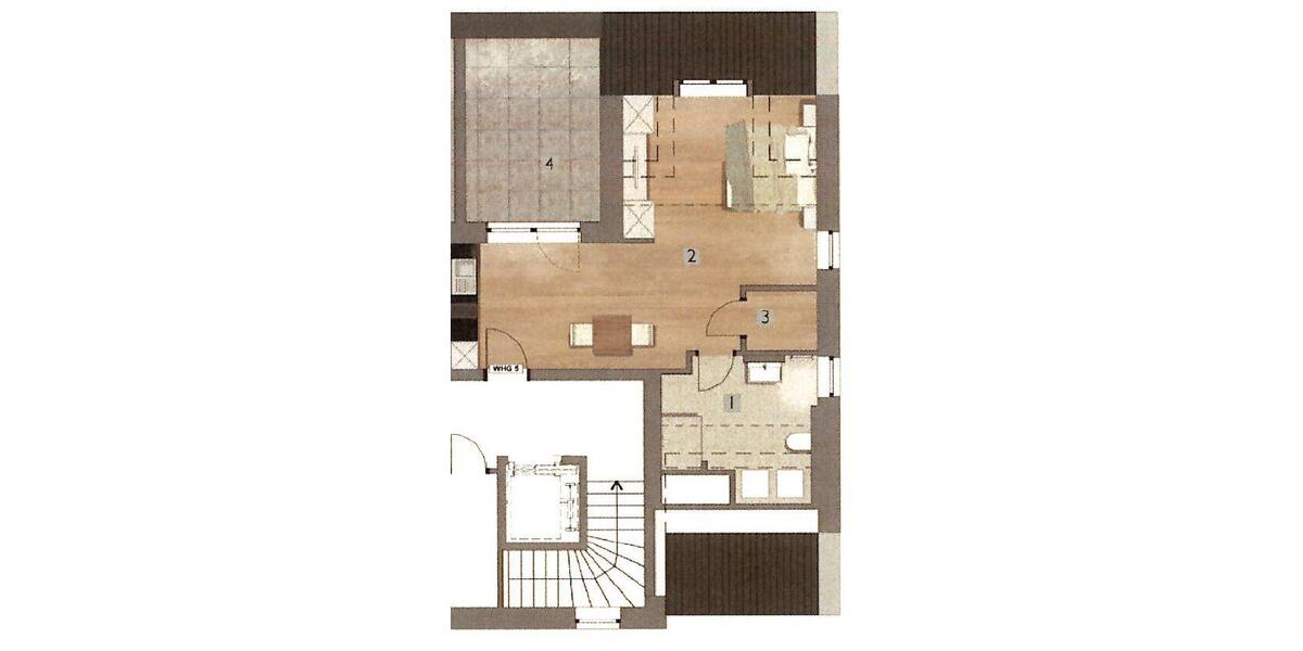 Dachgeschoßwohnung Haren (Ems) - 1 Zimmer, 48 m&sup2;, 530&euro; | Angebot:25433103