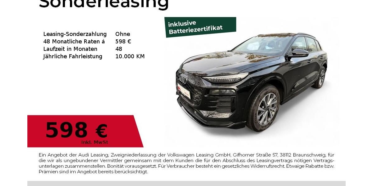 Audi Q6 e-tron 12.918 km 58.290 &euro; Dessau-Roßlau 06844