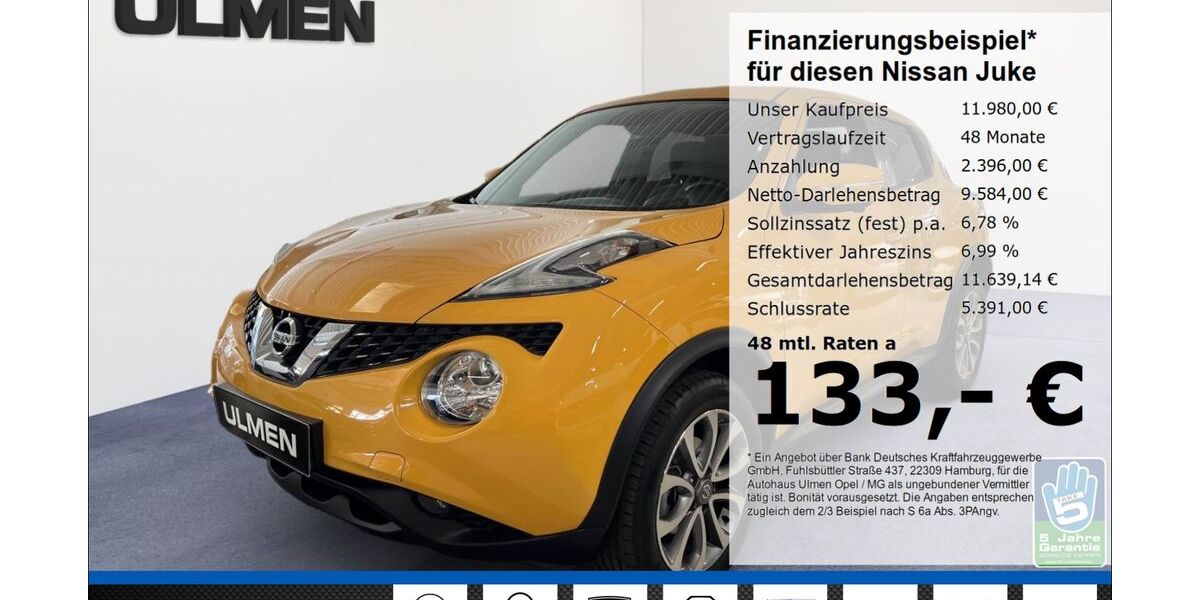 Nissan Juke 26.120 km 11.444 &euro; Düsseldorf 40231