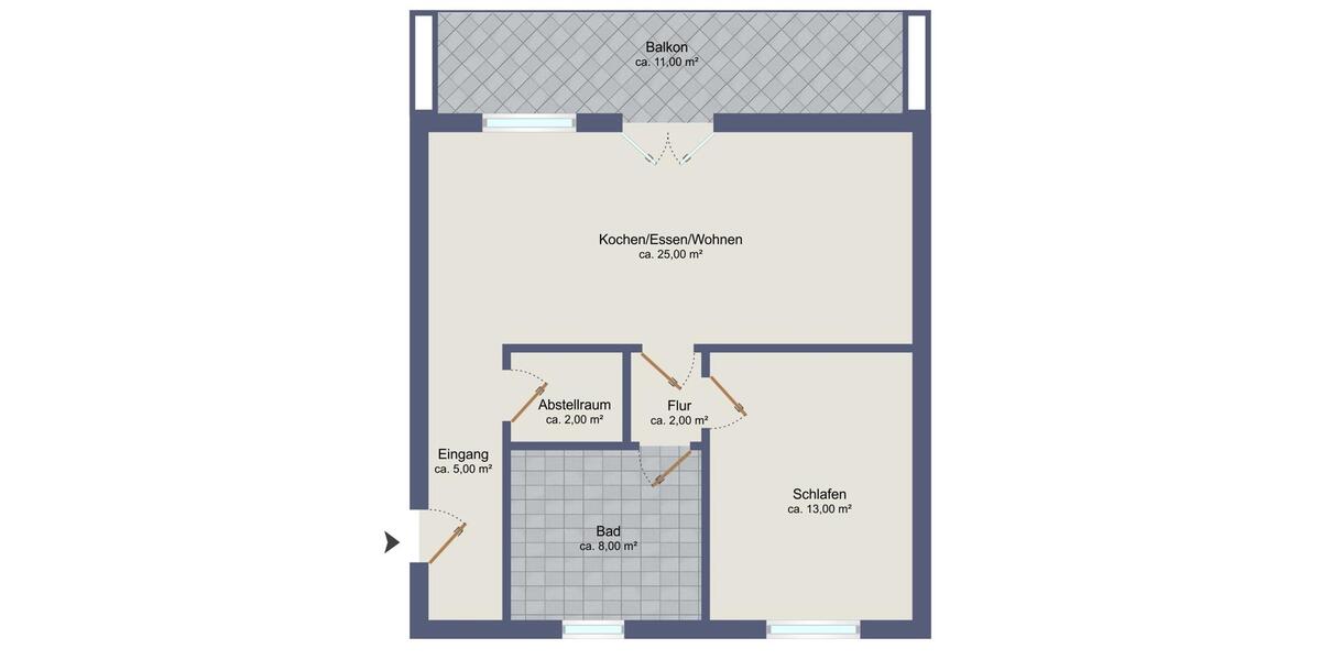 Dachgeschoßwohnung Friesoythe - 2 Zimmer, 60 m&sup2;, 598&euro; | Angebot:26001554