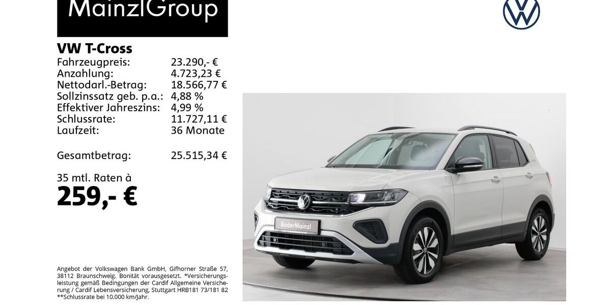 VW T-Cross 37.050 km 21.950 &euro; Feldkirchen/Westerham 83620