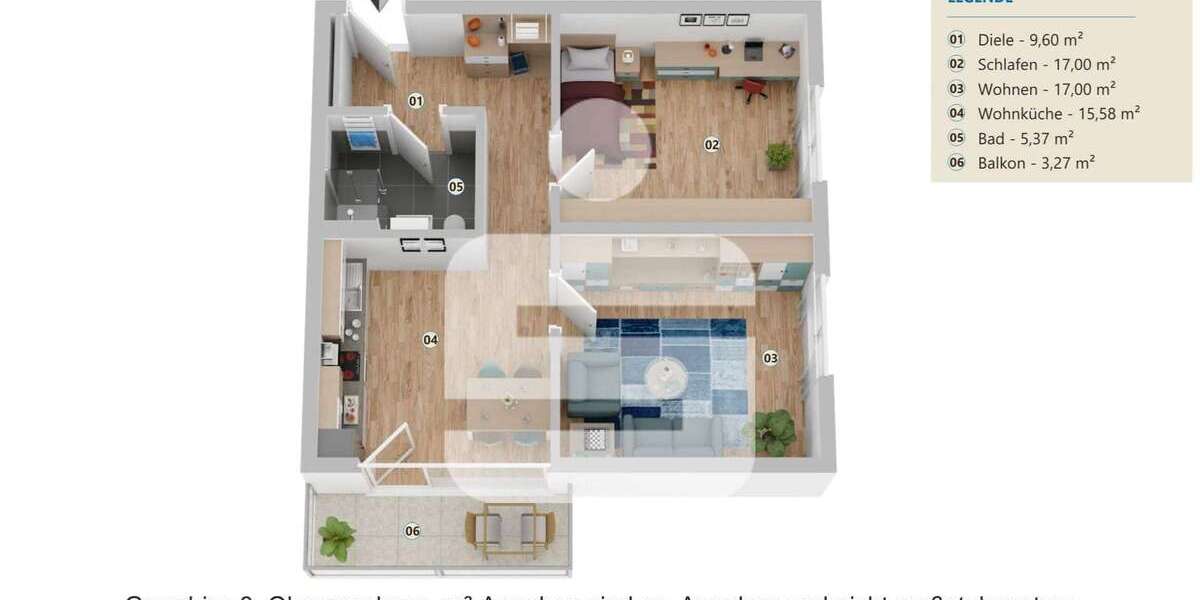 Etagenwohnung Passau Mühltal - 2 Zimmer, 68 m&sup2;, 975&euro; | Angebot:26869637