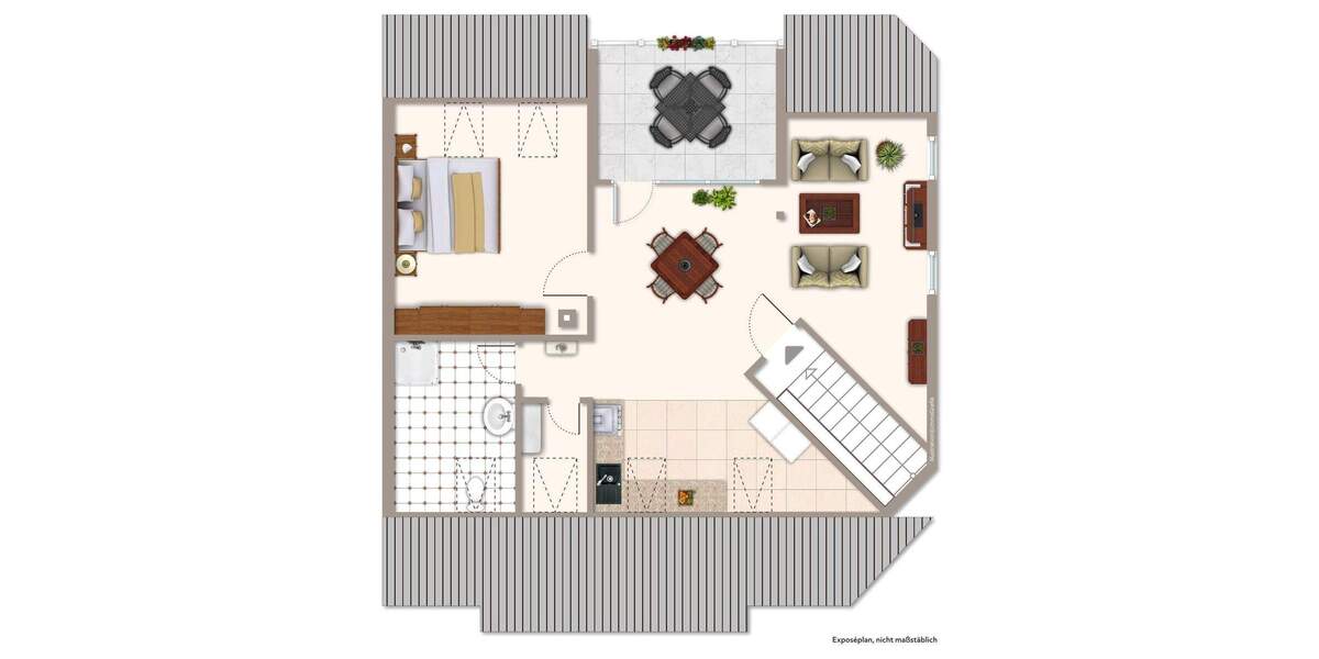 Etagenwohnung Karlsruhe / Grünwinkel Grünwinkel - 2 Zimmer, 69 m&sup2;, 294.000&euro; | Angebot:25107339