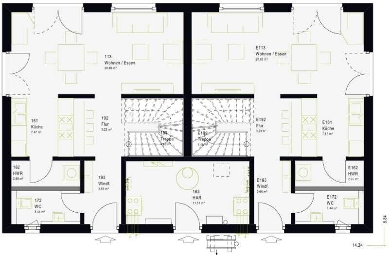 Mehrfamilienhaus, Wohnhaus Isernhagen Neuwarmbüchen - 8 Zimmer, 204 m&sup2;, 742.999&euro; | Angebot:26851414