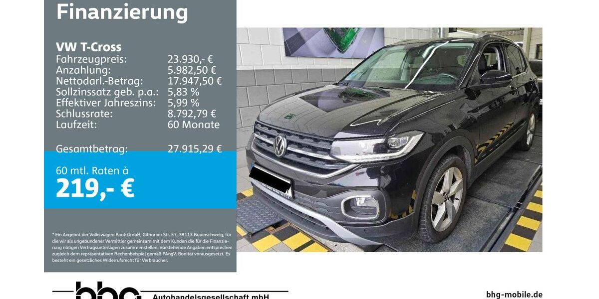 VW T-Cross 34.925 km 23.930 &euro; Mössingen 72116