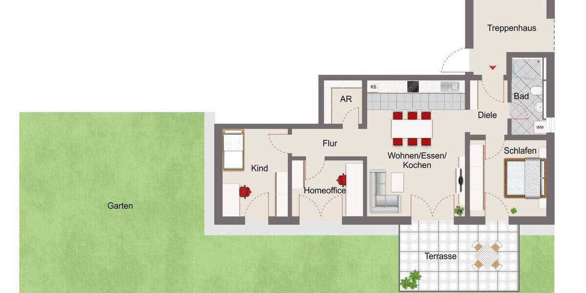Etagenwohnung Landau - 3 Zimmer, 86 m&sup2;, 415.872&euro; | Angebot:26155362