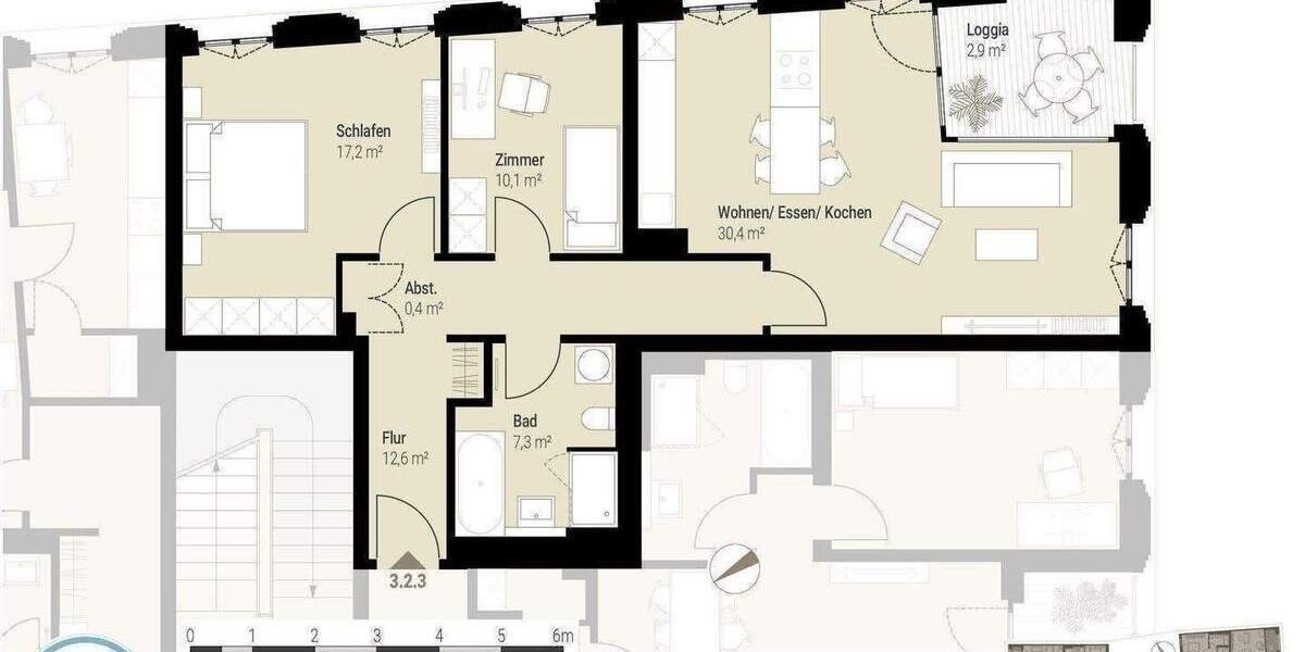 Etagenwohnung Dresden Innere Altstadt - 3 Zimmer, 80 m&sup2;, 1.414&euro; | Angebot:25600925