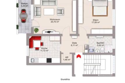 zentral gelegene, teilmöblierte Wohnung zu vermieten