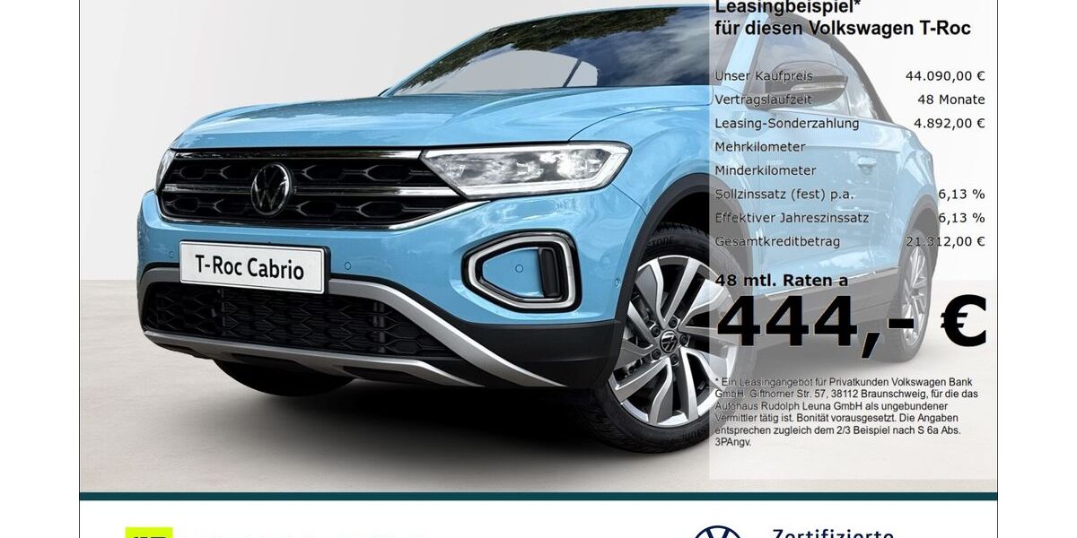 VW T-Roc 2.500 km 37.840 &euro; Leuna 06237