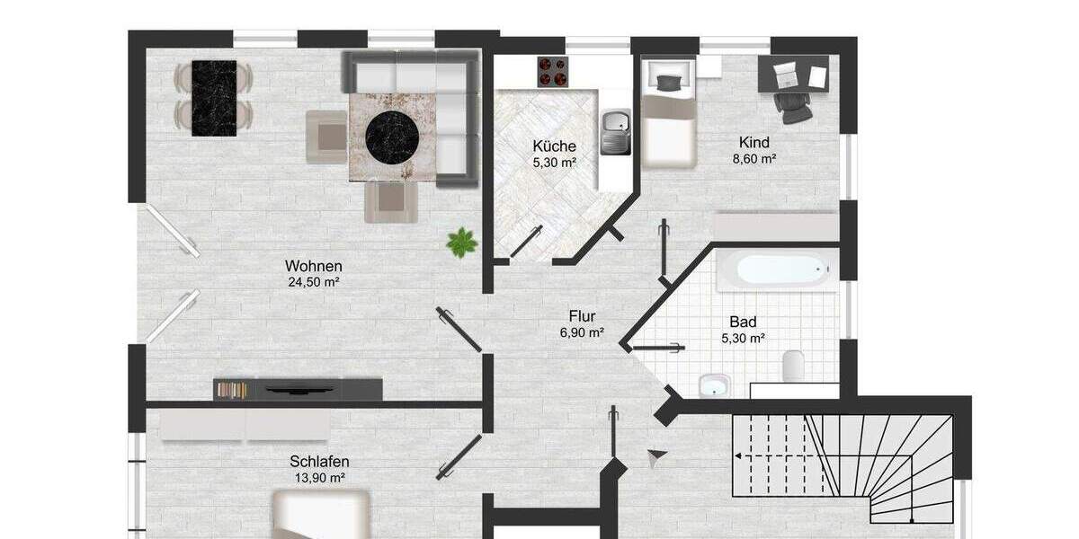 Etagenwohnung Coswig Brockwitz - 3 Zimmer, 66 m&sup2;, 159.000&euro; | Angebot:24789657