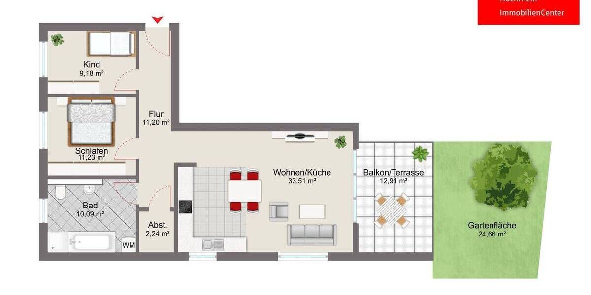 Etagenwohnung Albbruck - 3 Zimmer, 81 m&sup2;, 385.000&euro; | Angebot:26155358