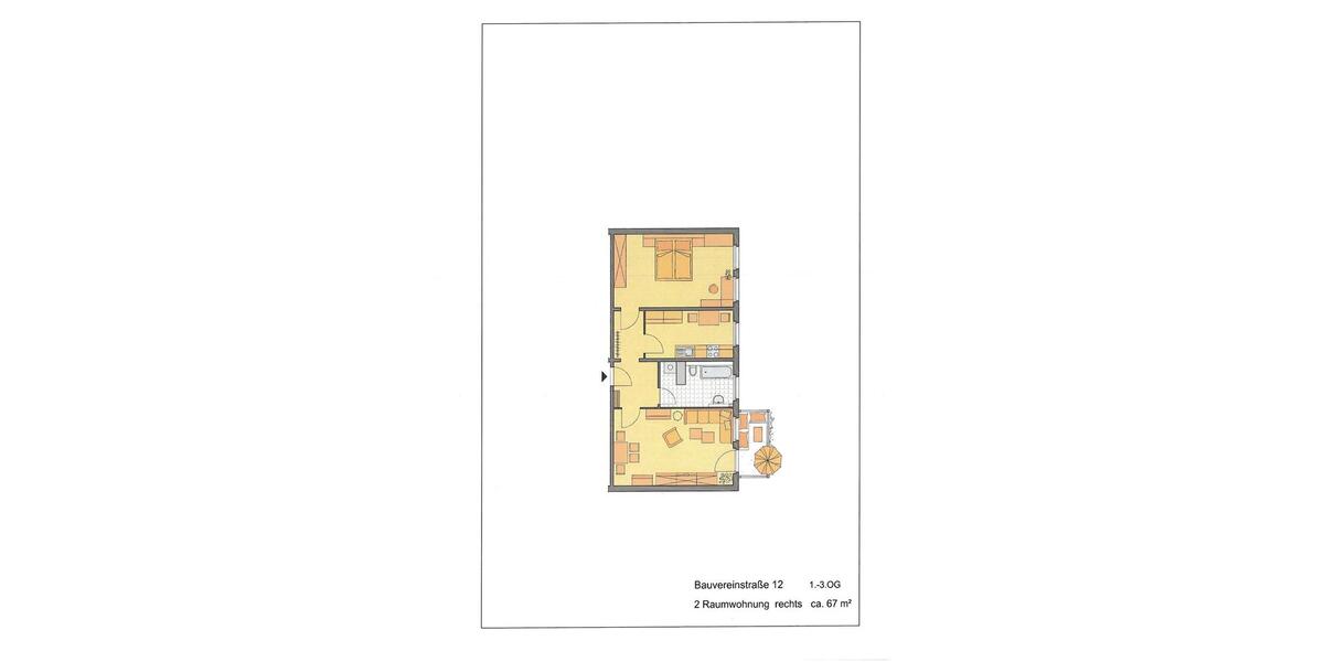 Etagenwohnung Gera - 2 Zimmer, 67 m&sup2;, 405&euro; | Angebot:26379716