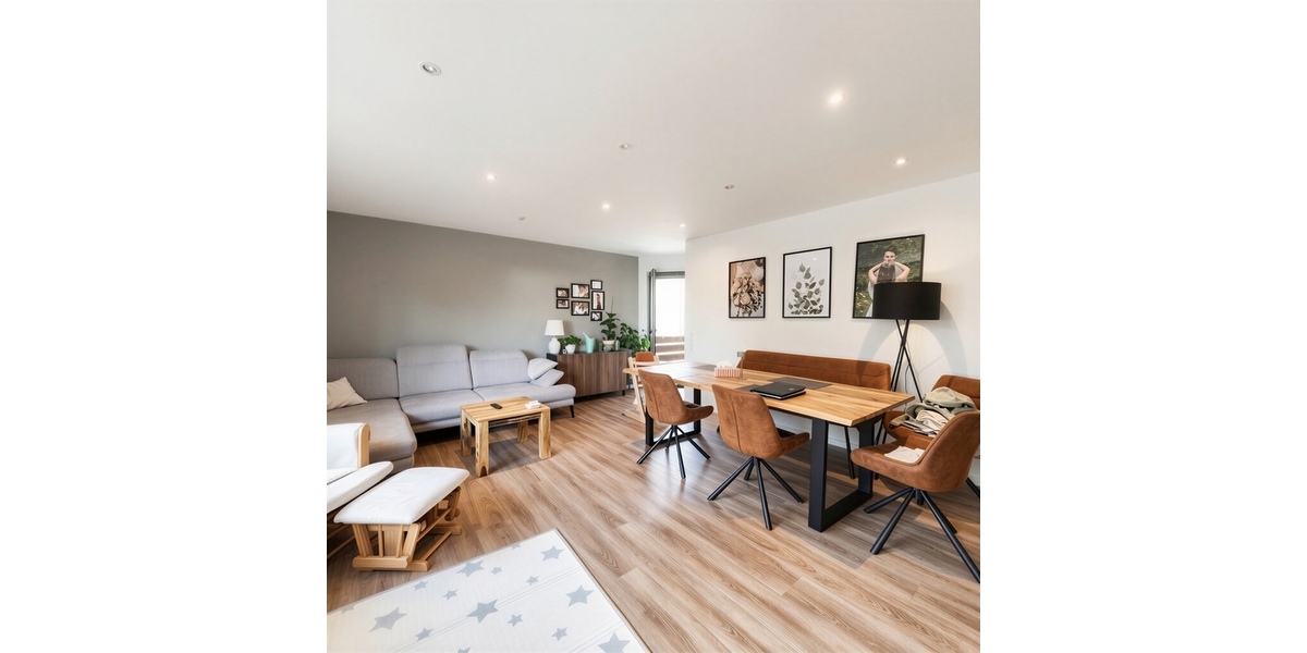 Modernisiertes Raumwunder: 130 m² Etagenwohnung mit 2 Balkonen und Garten - Etagenwohnung Otterberg | Angebot:27130943