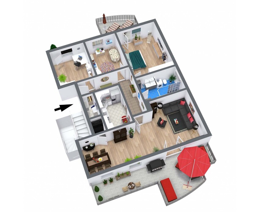 PROVISIONSFREIE DACHGESCHOSSWOHNUNG MIT WEITBLICK UND STELLPLATZ ALS KAPITALANLAGE! 4 zimmer