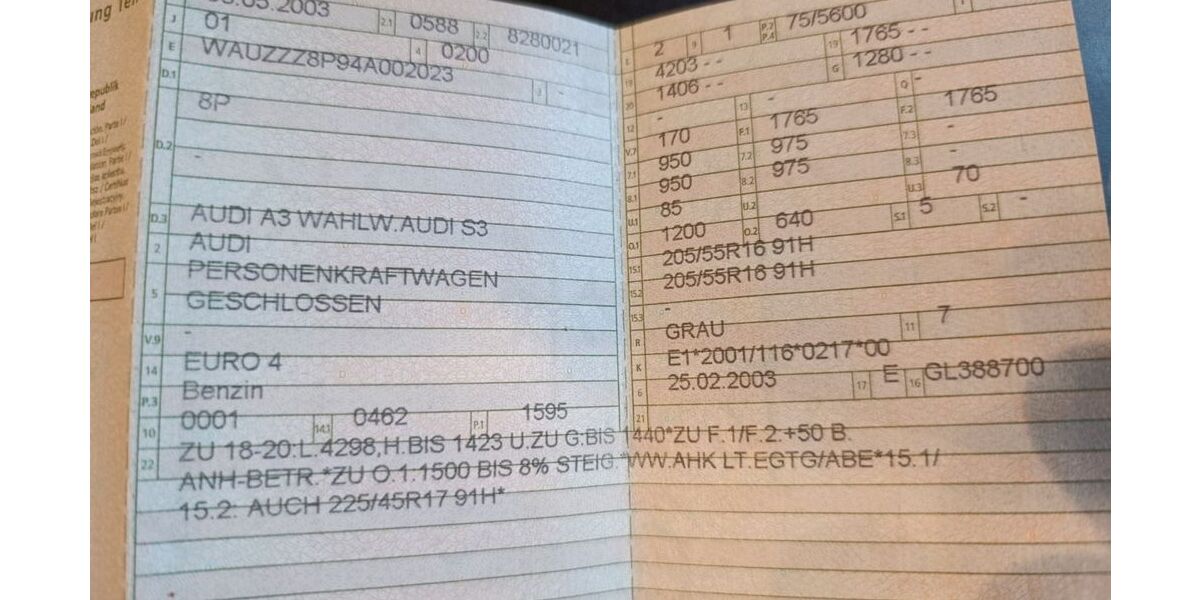 Audi A3 97.600 km 3.500 &euro; Raddestorf 31604