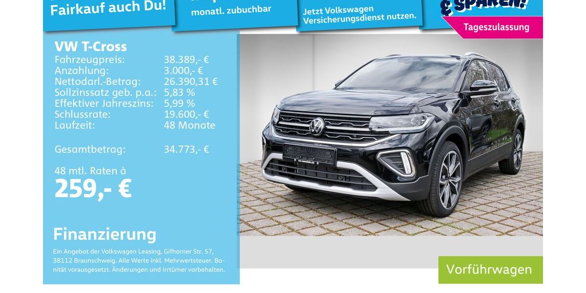 VW T-Cross 9.900 km 29.238 &euro; Mannheim 68309