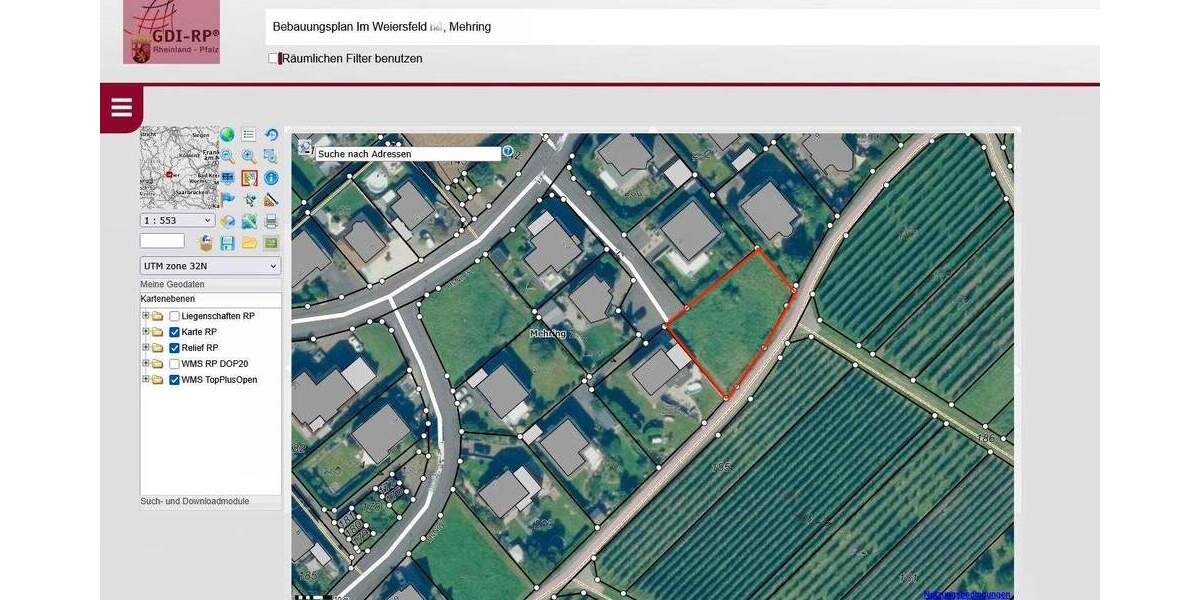 Baugrundstück in Mehring, 696 qm mit unverbauter Südost-Aussicht am Rande des Baugebietes Mehring-Rechts der Mosel zimmer