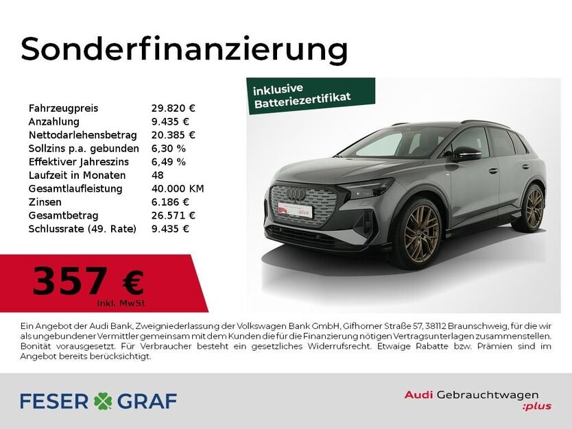 Audi Q4 e-tron 72.900 km 29.820 € Nürnberg 90411
