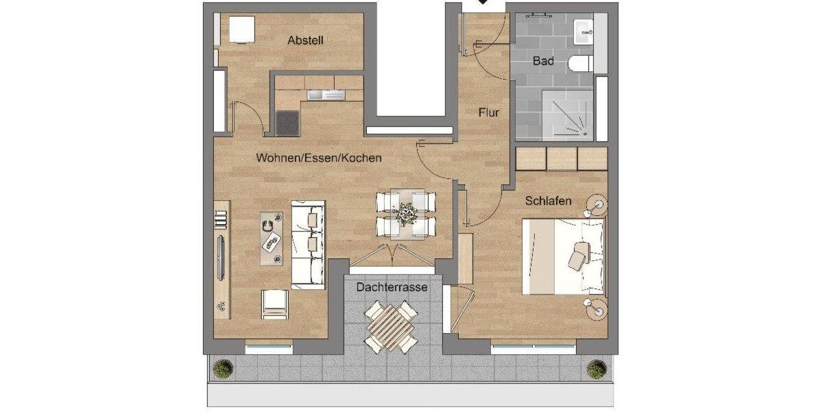 Einfamilienhaus Braunschweig - 2 Zimmer, 61 m&sup2;, 455&euro; | Angebot:26443691