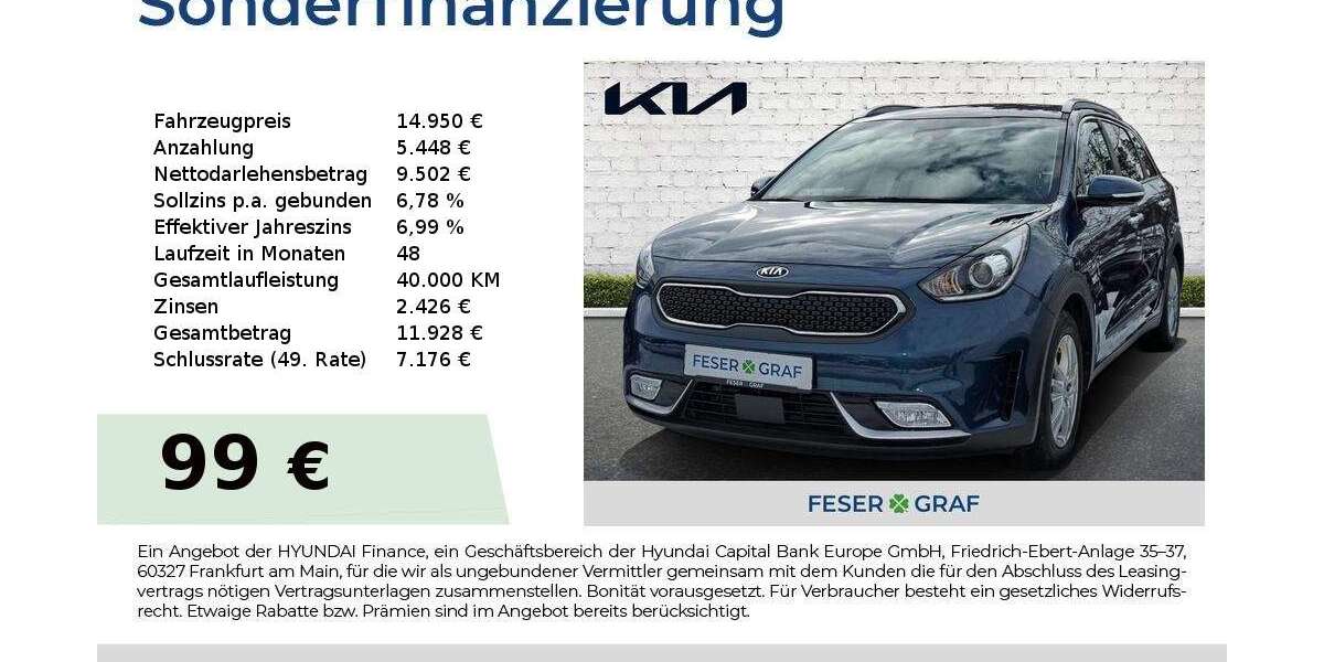 Kia Niro 79.964 km 14.850 &euro; Roth 91154