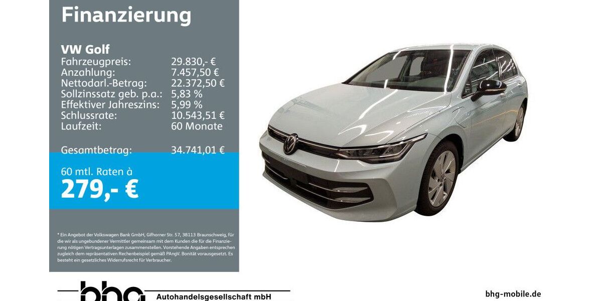 VW Golf 7.153 km 29.830 &euro; Ettlingen 76275