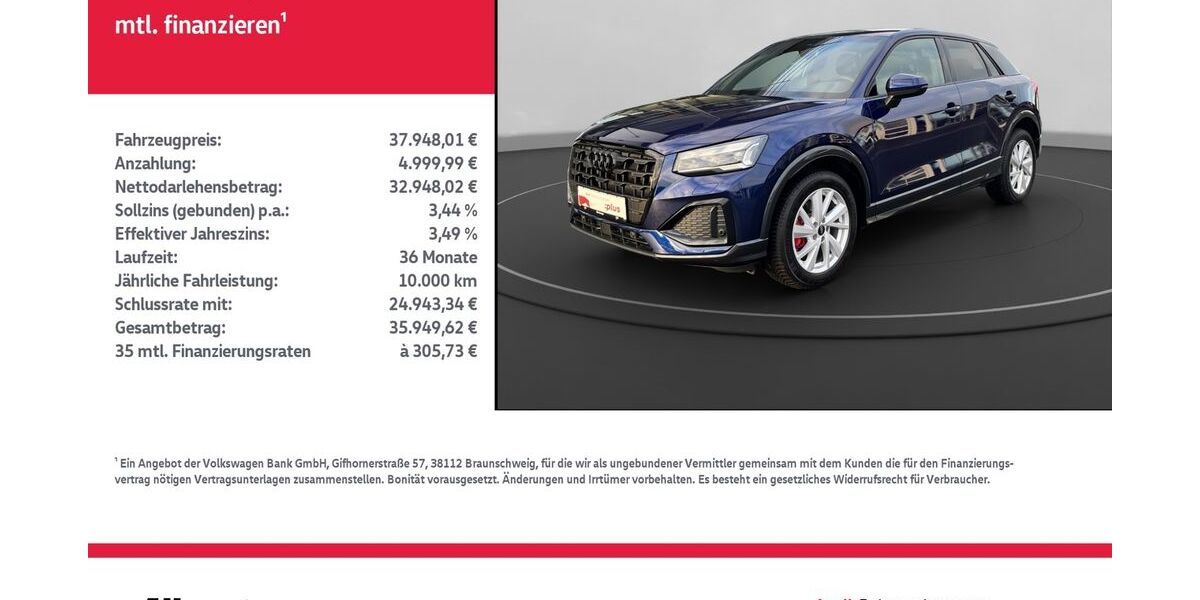 Audi Q2 8.180 km 37.948 &euro; Nordhausen 99734