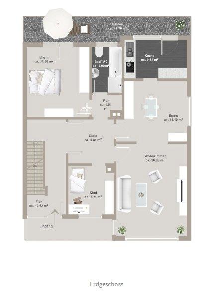Doppelhaushälfte Heusweiler - 6 Zimmer, 182 m&sup2;, 358.800&euro; | Angebot:27271643