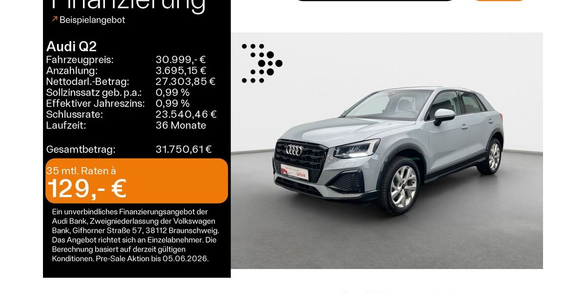Audi Q2 19.300 km 30.999 &euro; Linsengericht 63589