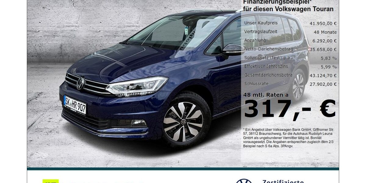 VW Touran 12.600 km 41.950 € Leuna 06237