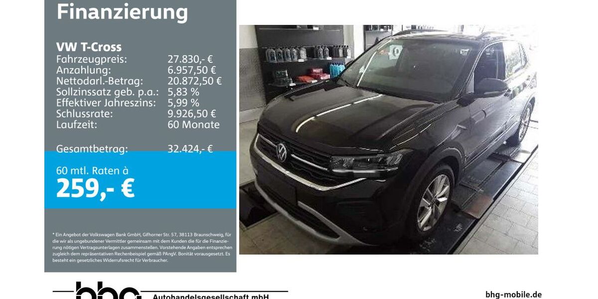 VW T-Cross 6.462 km 27.530 &euro; Ettlingen 76275