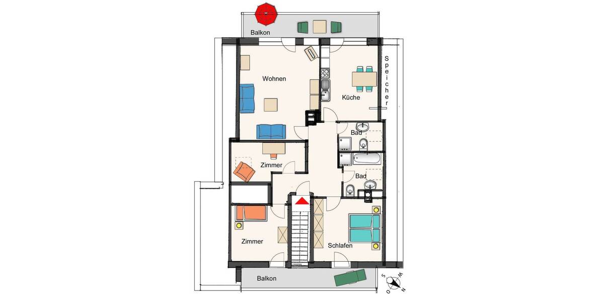 Etagenwohnung Oberau - 4 Zimmer, 95 m&sup2;, 449.500&euro; | Angebot:26376437