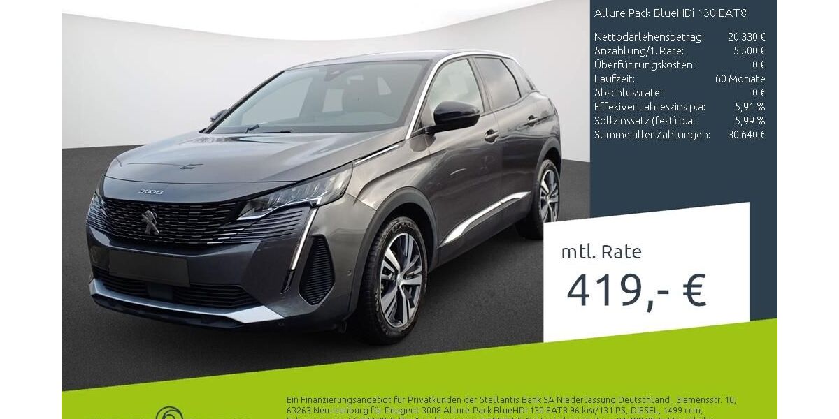 Peugeot 3008 37.539 km 24.360 &euro; Ahaus 48683