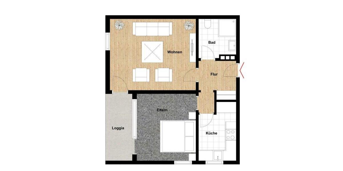 Etagenwohnung Homburg - 2 Zimmer, 72 m&sup2;, 135.000&euro; | Angebot:27108747