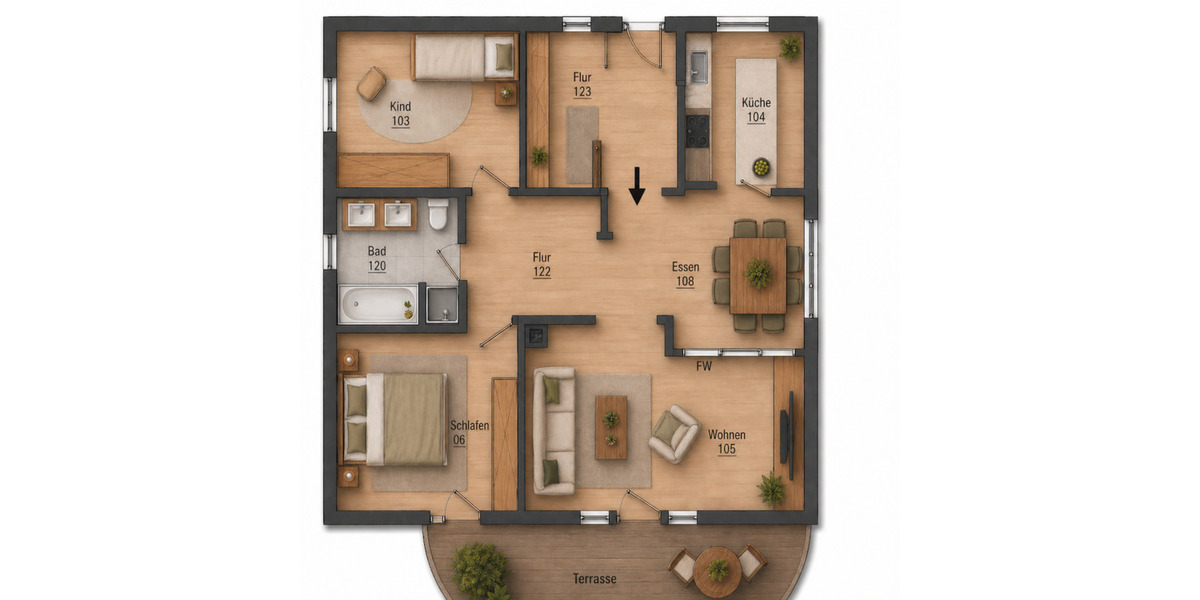 Mehrfamilienhaus, Wohnhaus Neuried-Ichenheim Ichenheim - 7 Zimmer, 185 m&sup2;, 495.000&euro; | Angebot:26411394