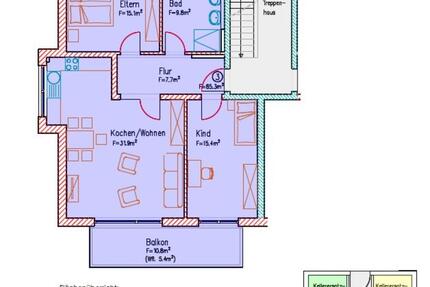 Wohnung Bad Aibling - 3 Zimmer, 85 m&sup2;, 1.550&euro; | Angebot:25342126