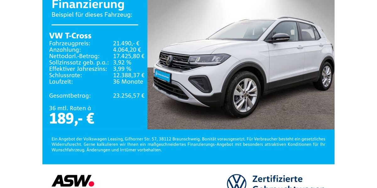 VW T-Cross 23.700 km 21.490 &euro; Neckarsulm 74172