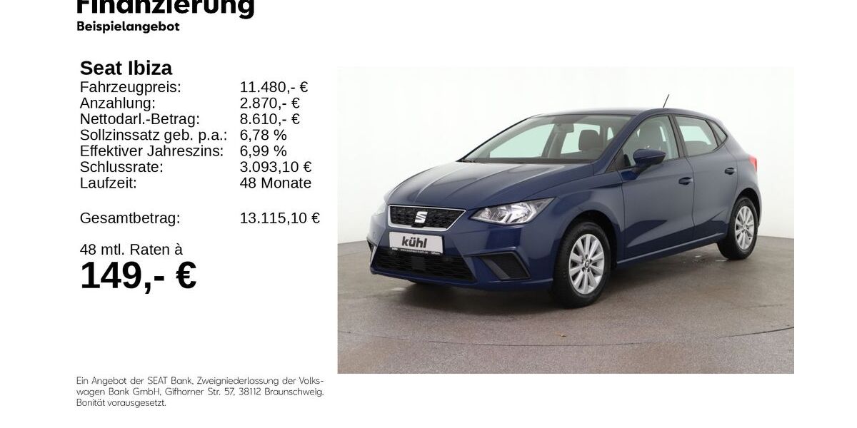 Seat Ibiza 46.840 km 11.280 &euro; Gifhorn 38518