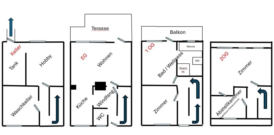 Reihenhaus Neutraubling - 3 Zimmer, 90 m&sup2;, 1.300&euro; | Angebot:25626142