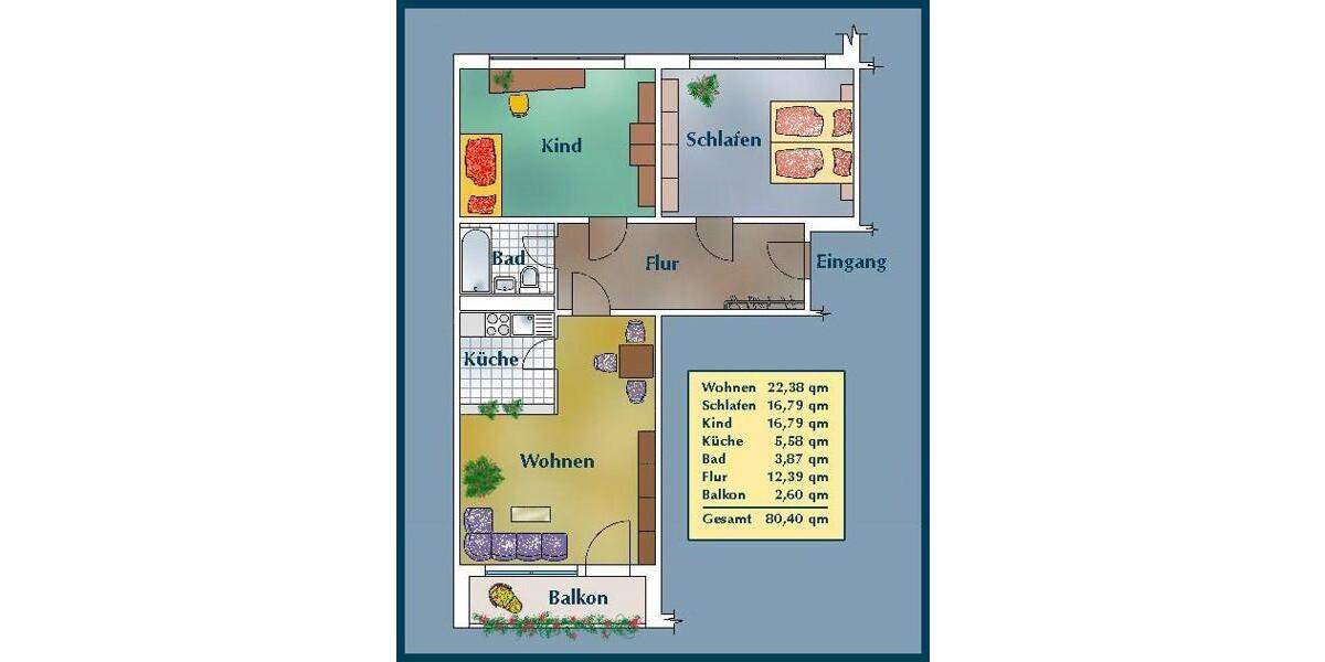 Erdgeschoßwohnung Dresden Altstadt - 3 Zimmer, 79 m&sup2;, 613&euro; | Angebot:26291170