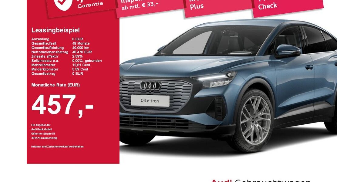 Audi Q4 e-tron 5.849 km 48.470 &euro; Plattling 94447