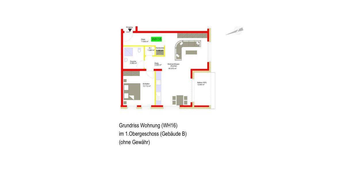 Etagenwohnung Konz Könen - 3 Zimmer, 66 m&sup2;, 261.360&euro; | Angebot:26815849