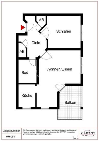 2-Zimmer-Wohnung mit Balkon, im Hochparterre eines Mehrfamilienhauses - aktuell sicher vermietet 2 zimmer