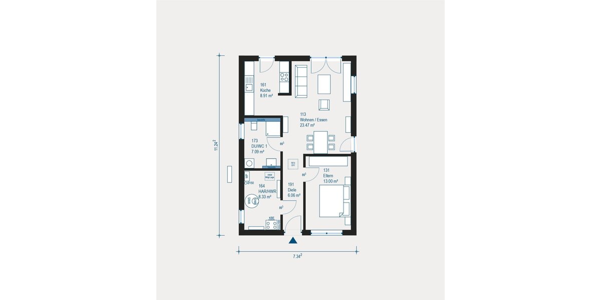 Individueller Bungalow in Emskirchen - Flexibles Wohnen auf 66,86 m² mit allkauf Servicepaket - Bungalow Emskirchen | Angebot:27329669