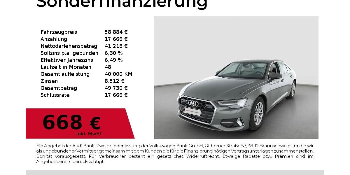 Audi A6 14.789 km 55.430 &euro; Nürnberg 90411