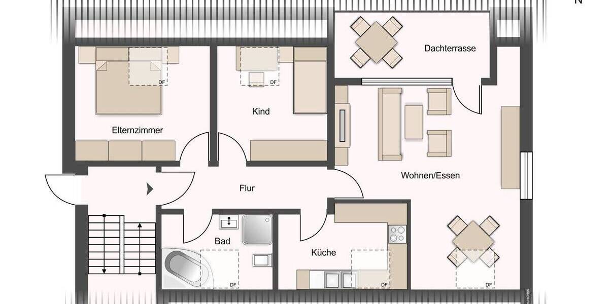 Etagenwohnung Fuldabrück Bergshausen - 3 Zimmer, 79 m&sup2;, 184.995&euro; | Angebot:26875788