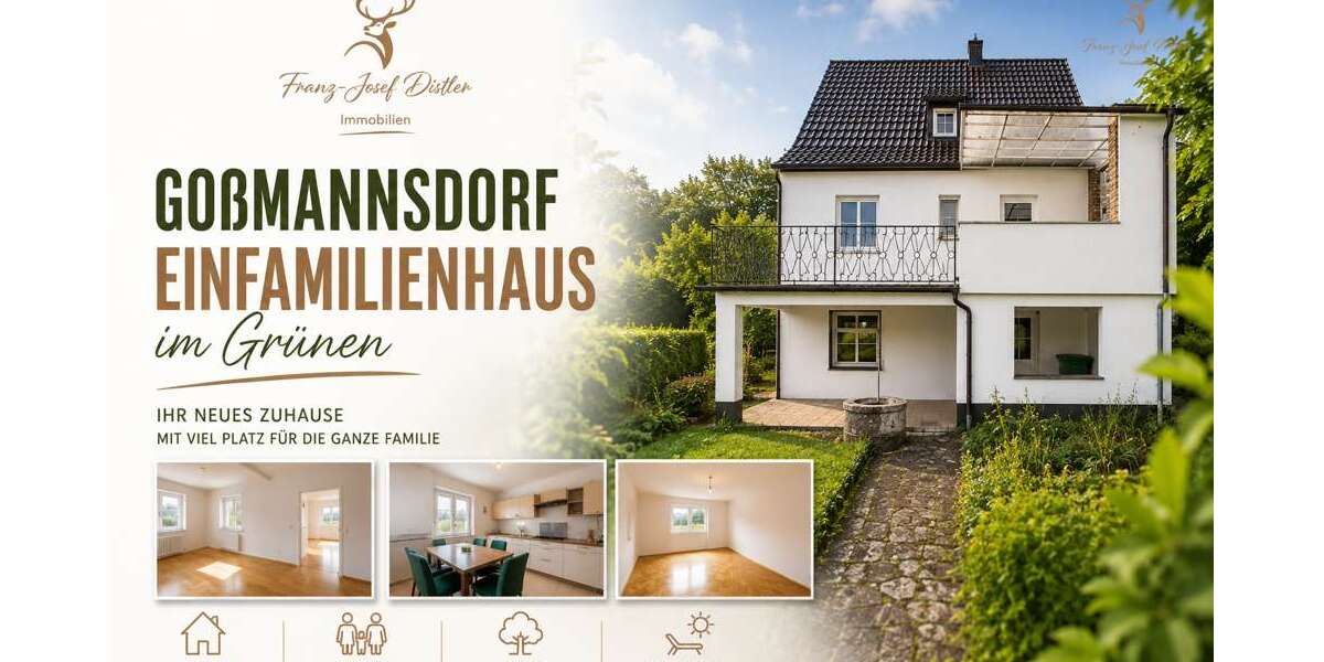 Einfamilienhaus Goßmannsdorf Goßmannsdorf - 5 Zimmer, 129 m&sup2;, 385.000&euro; | Angebot:26865184