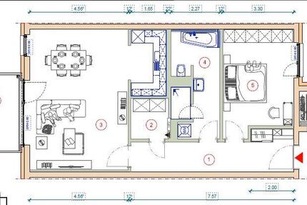 Wohnung Pasewalk - 2 Zimmer, 81 m&sup2;, 1.053&euro; | Angebot:26562923